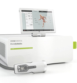 curemedix focused shockwave device pictured against white background
