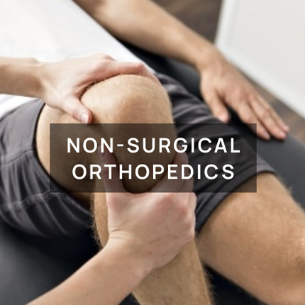 Patient receiving non-surgical orthopedic treatment