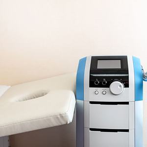 Shockwave therapy equipment in treatment room