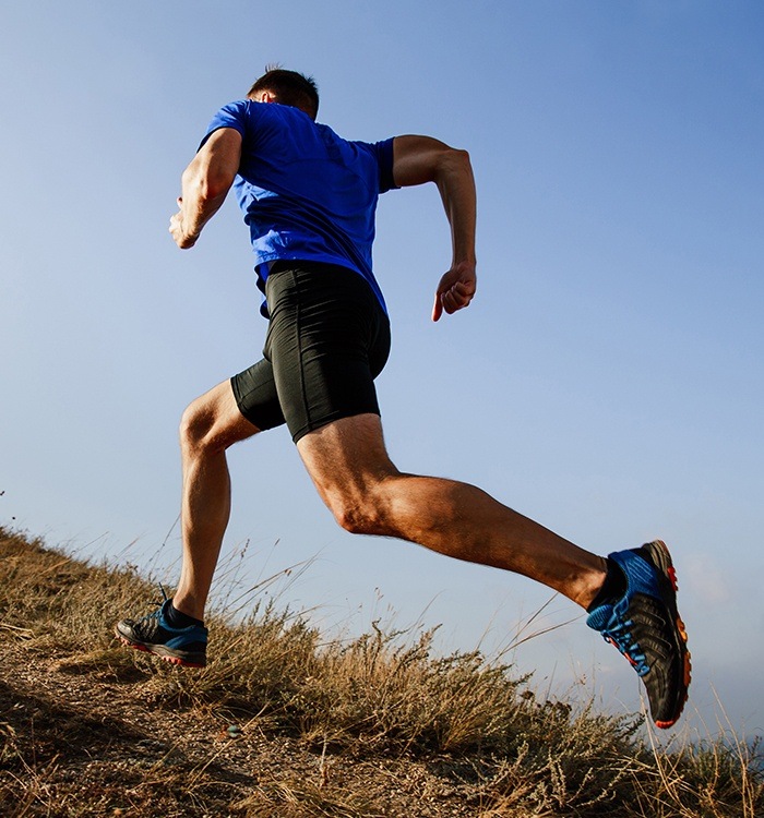 Man on a run after health and fitness counseling